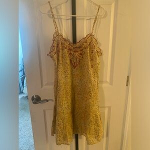 Natural Life Embroidered Harley Cover-Up Dress - Pale Yellow Floral - Medium